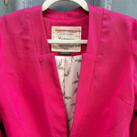 Anthropologie Cartonnier Hot  Pink Blazer, size 2 - Picture 3 of 9
